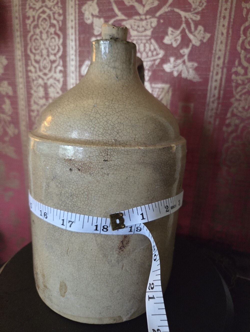 Antique Primitive Stoneware Jug Salt Crackled Glazed - Picture 13 of 14